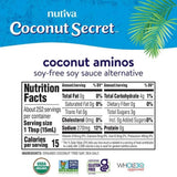 Coconut Secret Coconut Aminos (12 Pack) - 8 fl oz - Low Sodium Soy Sauce Alternative, Low-Glycemic - Organic, Vegan, Non-GMO, Gluten-Free, Kosher