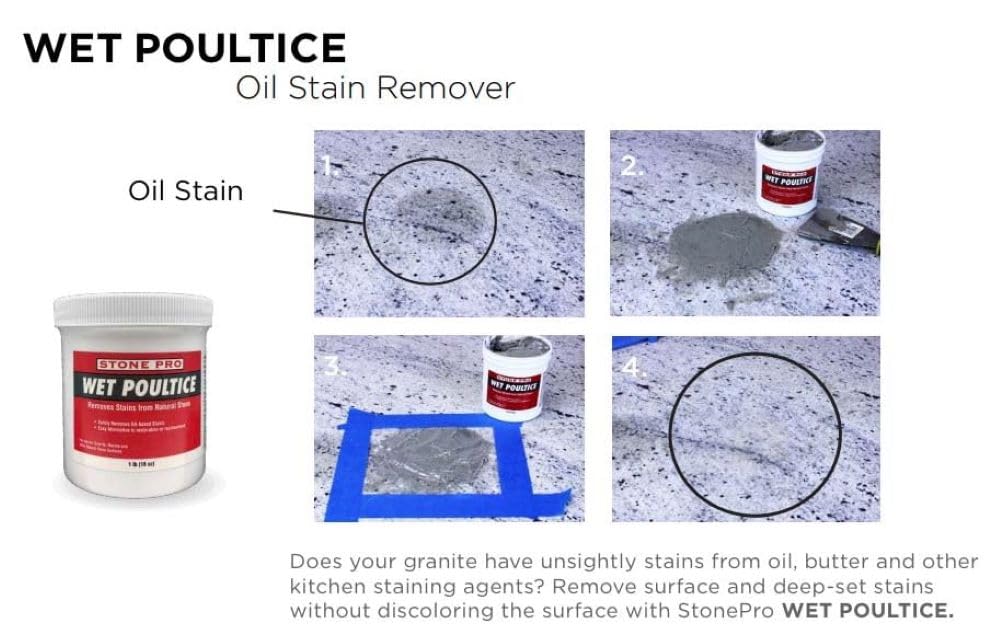 StonePro Wet Poultice - Removes Stains From Natural Stone - 1 Pound