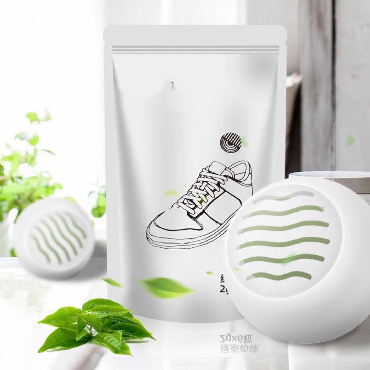 6-pack shoe and sock deodorizing ball with long-lasting jasmine fragrance, suitable for shoes, shoe cabinets, and sports shoes to remove odors
