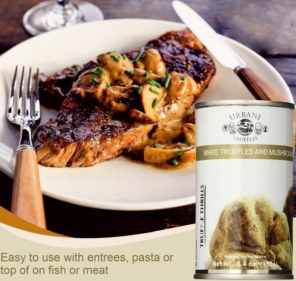 Mushroom & White Truffle Sauce 6.4oz, Italian for Pasta, Pizza, Meat & Fish