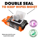 Proud Grill Q-Swiper Grill Cleaning Wipes - Bristle & Wire Free BBQ Cleaner, Heavy Duty Degreaser Wipes, Grease & Grime Remover for Outdoor Barbecue