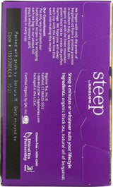 steep by Bigelow Organic Earl Grey Black Tea Bags, 20 Count Box Caffeinated Black Tea