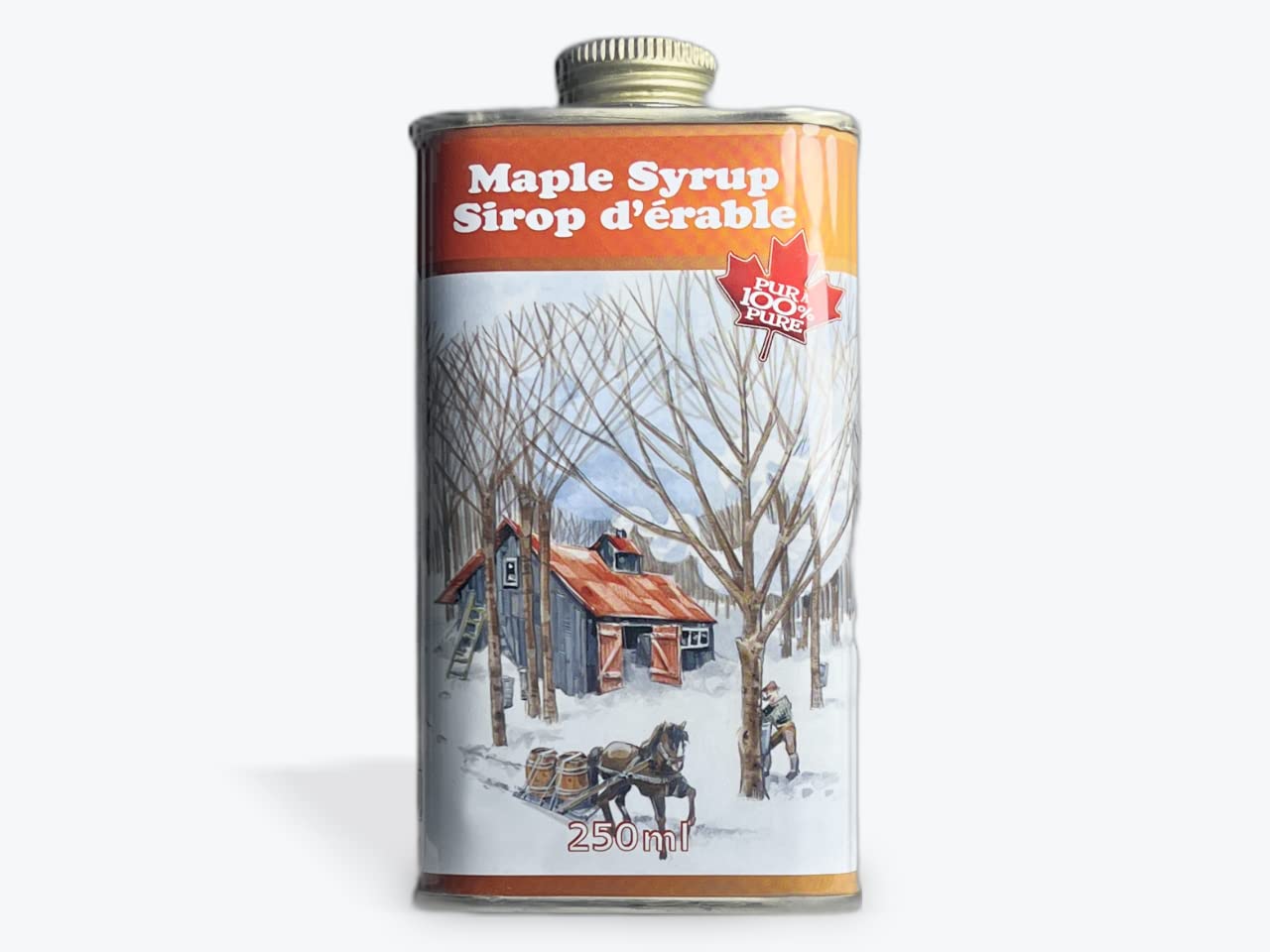 Brien 100% Pure Maple Syrup | Gluten Free Vegan Syrup | Maple Syrup Dispenser Refill | Real Maple Syrup Tin Can Product From Canada (8.4 Fl Oz)