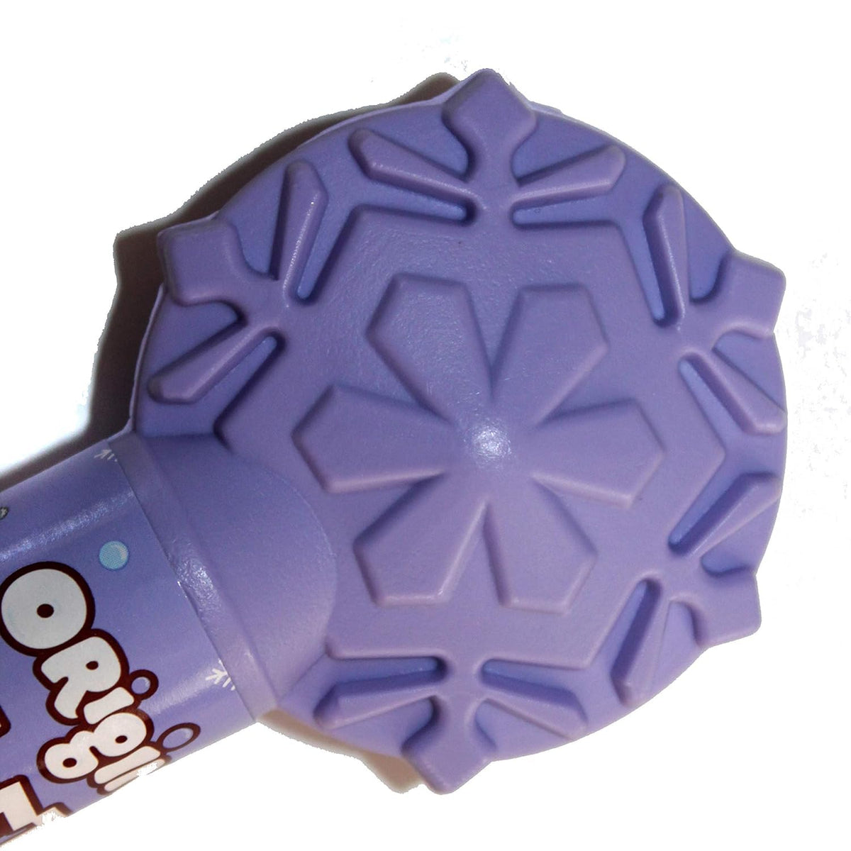 Original Chocolatey Candies in Cane with Snowflake Topper - 1.5 oz, Metallic White, Blue, Purple & Green Candies, Festive Lavender Tube for Holiday