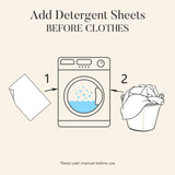 Zinshine Eco-friendly Laundry Detergent Sheets (80 sheets 160 loads) - Concentrated for Deep Cleaning, Plant Based Laundry Strips, Washer Sheets