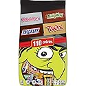 SNICKERS, TWIX, MILKY WAY & 3 MUSKETEERS Chocolate Halloween Candy Bar Assortment, Assorted Chocolate Candy Variety Pack,110 Ct Bulk Bag