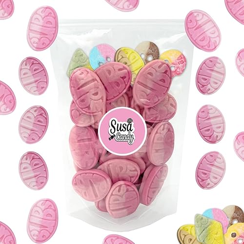 BUBS Strawberry Pomegranate Ovals Swedish Candy, (1.2 Pounds) - Chewy Foam Gummies, Gelatin-Free, Imported from Sweden (1.2 LB, Strawberry