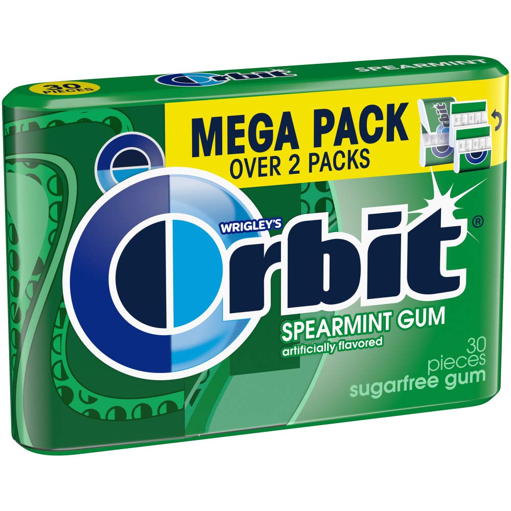 ORBIT Spearmint Sugar Free Chewing Gum Graduation and Prom Night Essential Grad Gift, 30 Piece Pack