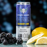 Angry Angel Blackberry Lemon & Tropical Natural Energy Drink - (24 count) Mixed Pack - Zero Sugar - CoQ10 - Important B Vitamins - 12 oz Cans