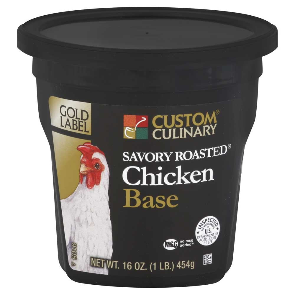 Custom Culinary Gold Label Savory Roasted Chicken Base, 1 Pound -- 6 per case.