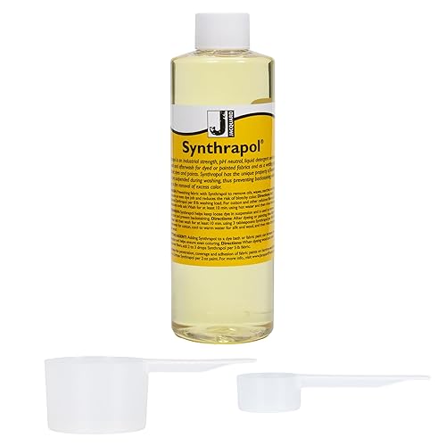 Jacquard Synthrapol Detergent 8 fl oz - pH Neutral Laundry Detergent for Quilts, Silk & Dyeing - Moshify Bundle with 1 fl oz & 5 ml Measuring Scoops