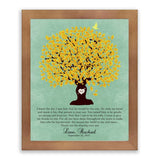 Lucky Tusk Thank You Gift For Parents Personalized Gift For Mother of Groom or Bride Family Wedding Poem Tree Gift For Mom and Dad #LT-1104,