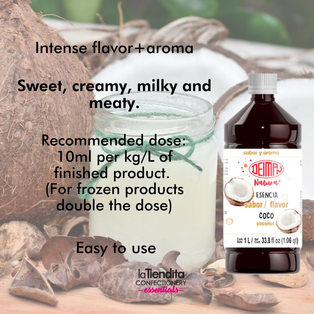 Deiman Natura Artificial Food Flavoring Coconut Essence (33.8 fl oz)