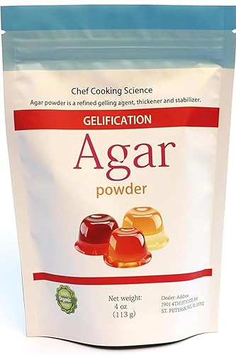 Agar Agar powder | essence free thickener for cooking and baking | vegetarian beef gelatin substitute | non GMO, vegetarian friendly (4 Ounce)