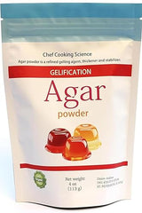 Agar Agar powder | essence free thickener for cooking and baking | vegetarian beef gelatin substitute | non GMO, vegetarian friendly (4 Ounce)