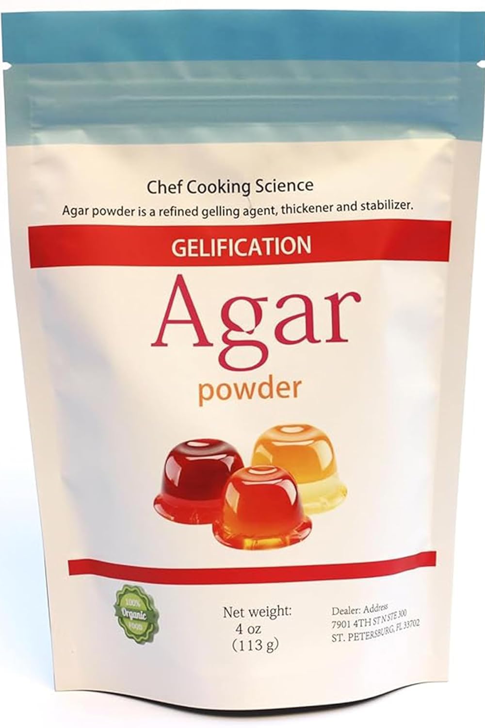 Agar Agar powder | essence free thickener for cooking and baking | vegetarian beef gelatin substitute | non GMO, vegetarian friendly (4 Ounce)