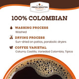 Fresh Roasted Coffee, 100% Colombian Drip Ground Coffee, Medium Roast, Kosher, 2 lb (32 oz)