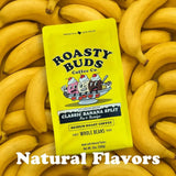 Roasty Buds Banana Split Ground Coffee 12oz | Flavored Dessert Coffee | Bold Roast | Gluten-Free, Non-GMO, No Sugar, Dairy, Soy, or Egg | Premium