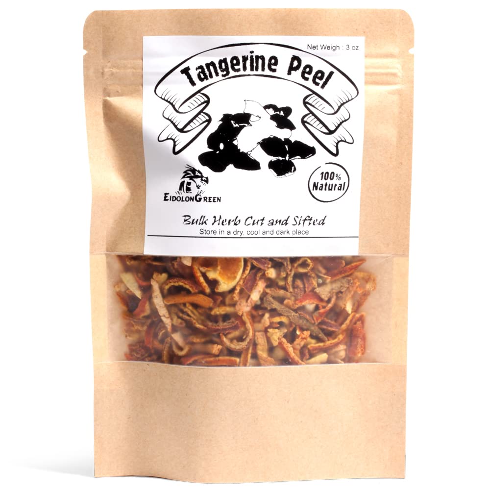 EidolonGreen [China Medicinal Herb] Dried Tangerine Peel Tea/Dried Mandarin Orange Peel/Chenpi/??/?? ?/??? ? Dried Bulk Herbs 88g (3 Oz)