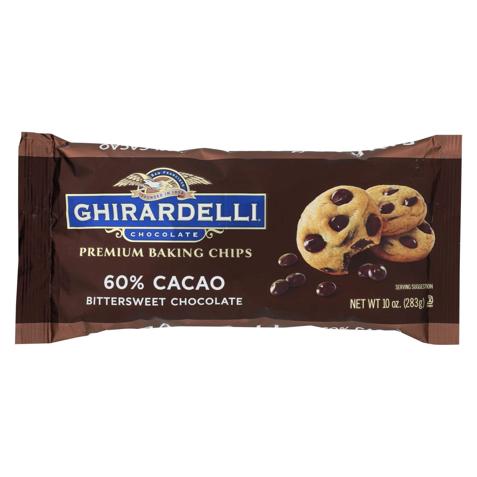 60% Cacao Bittersweet Chocolate Baking Chips 10 Ounces (Case of 12)