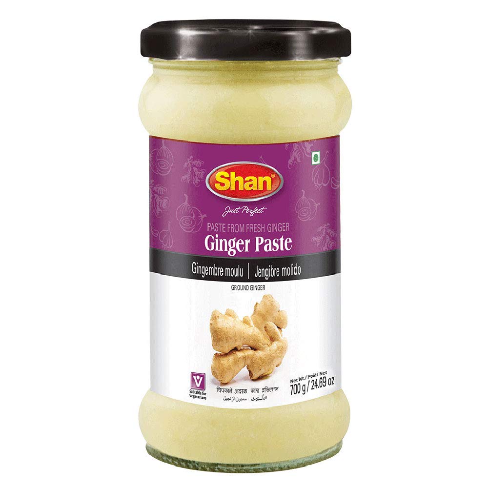 Shan Ginger Paste 24.69 oz (700g) - Traditional Taste Enhancing Cooking Paste from Fresh Ground Ginger - Suitable for Vegetarians - Airtight Glass Jar