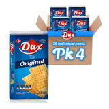 Dux, Original Crackers, Salty & Crunchy, Enjoy Anytime, 8.82 Ounce, 1 Box contains 4 Bags, each with 9 Individual Packs and every pack includes 3