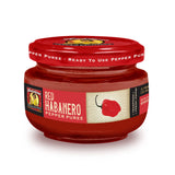 Louisiana Pepper Exchange Red Habanero Pepper Puree Sauce Salsa, Super Hot, Spicy, Chili Seasoning, Plant-Based, Gluten-Free, Replaces Habanero