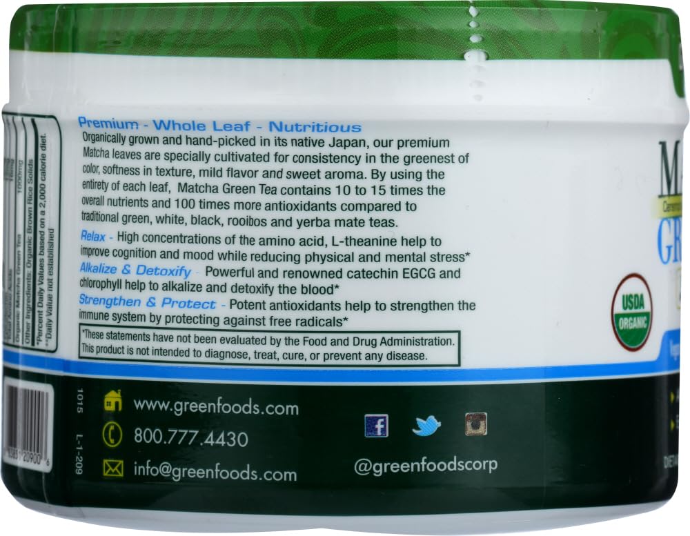 Green Foods Matcha Green Tea, 5.5 Ounce