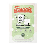 Freddie Toilet Cleaner Sheets - Fresh Pines Scent - Plastic Jug-Free Alternative to Liquid Cleaners - 32 Dissolvable Cleaning Strips