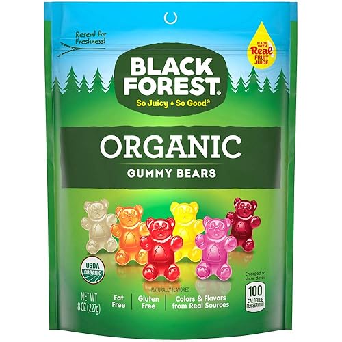 Black Forest Organic Gummy Bears, 8 Ounce