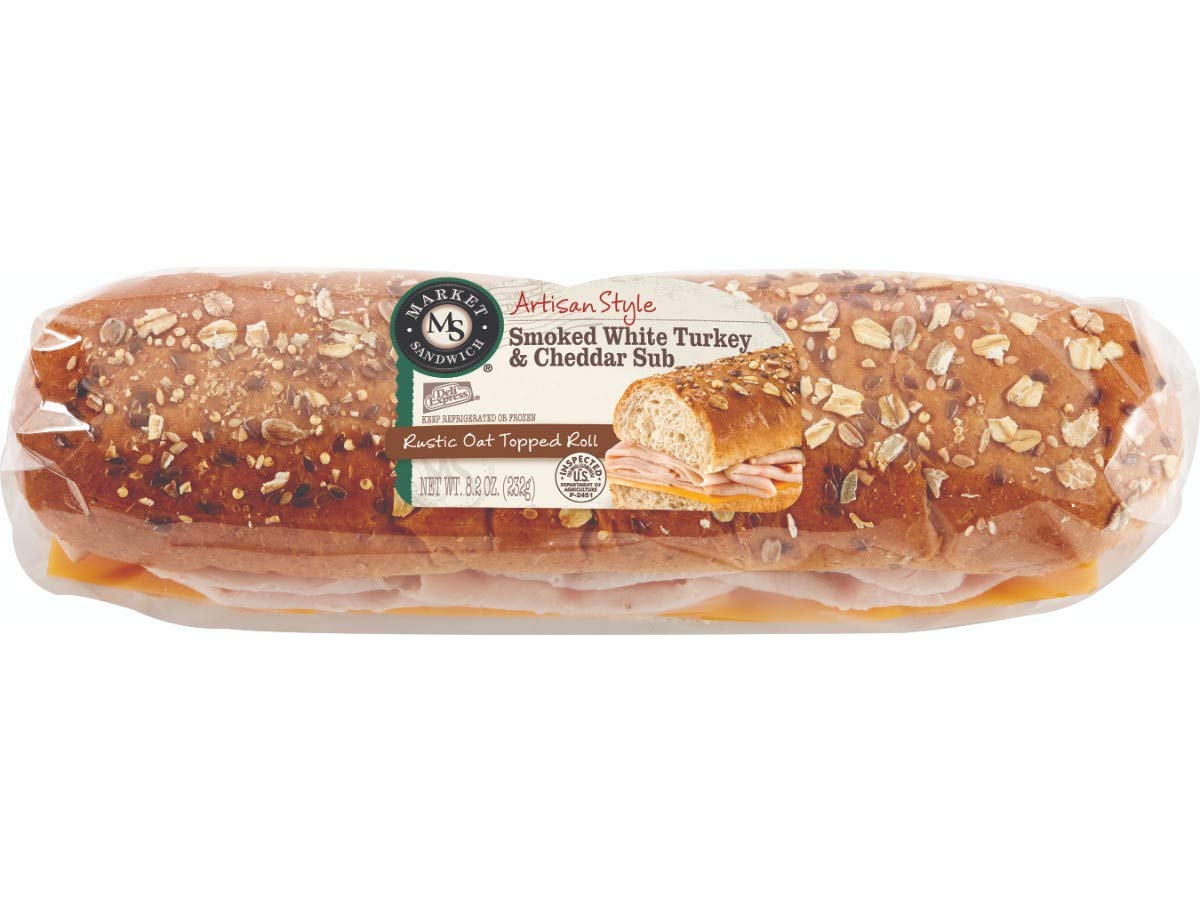Deli Express Artisan Smoked Turkey and Cheddar Sub, 8.2 oz., (8 per case)