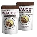 Le Sauce & Co. 4-serving Beefy French Onion Gourmet Gravy, (2-pack) Four Serving Gluten Free Beef Gravy, Premium Brown Gravy, Caramelized Onions