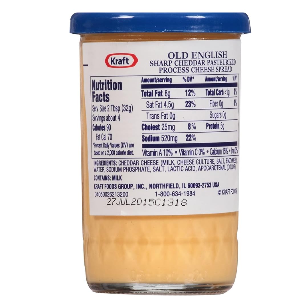 Old English Cheese Spread, Sharp Cheddar Cheese, Extra Sharp Cheddar Cheese, 2 Pack of 5 oz Jars - Authentic Aged Cheddar Flavor Bundled with The