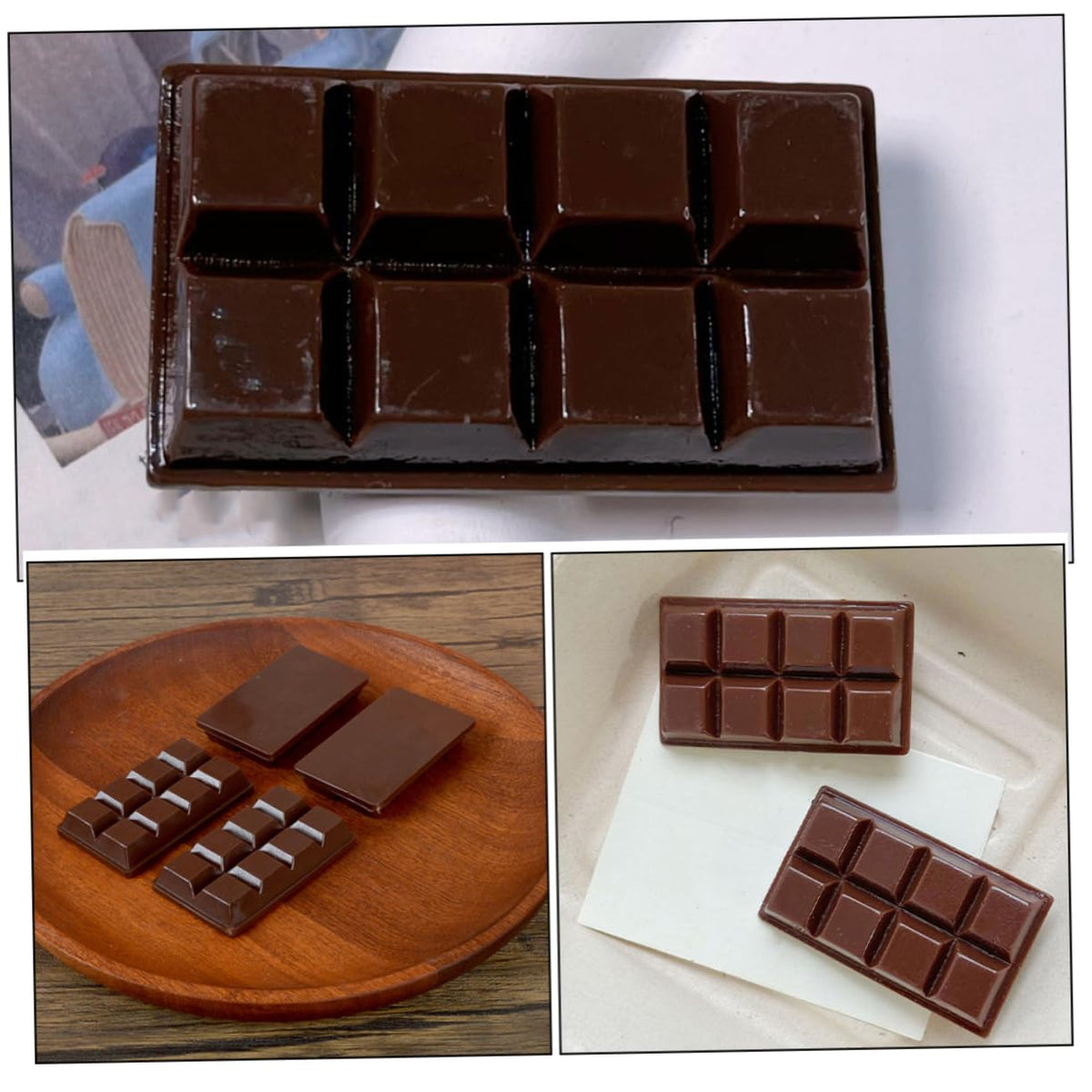 Toyvian 4pcs Valentine's Day Faux Chocolate Decoration Simulated Chocolate Models for Party Supplies Tabletop Decor and Shop Display