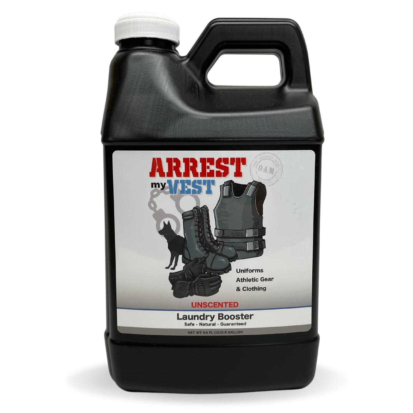 Arrest My Vest Military Grade Laundry Booster Deodorizer For Strong Odor to Get The Sweat Smell Out of Clothes, Uniforms, Police Gear, and All Fabrics