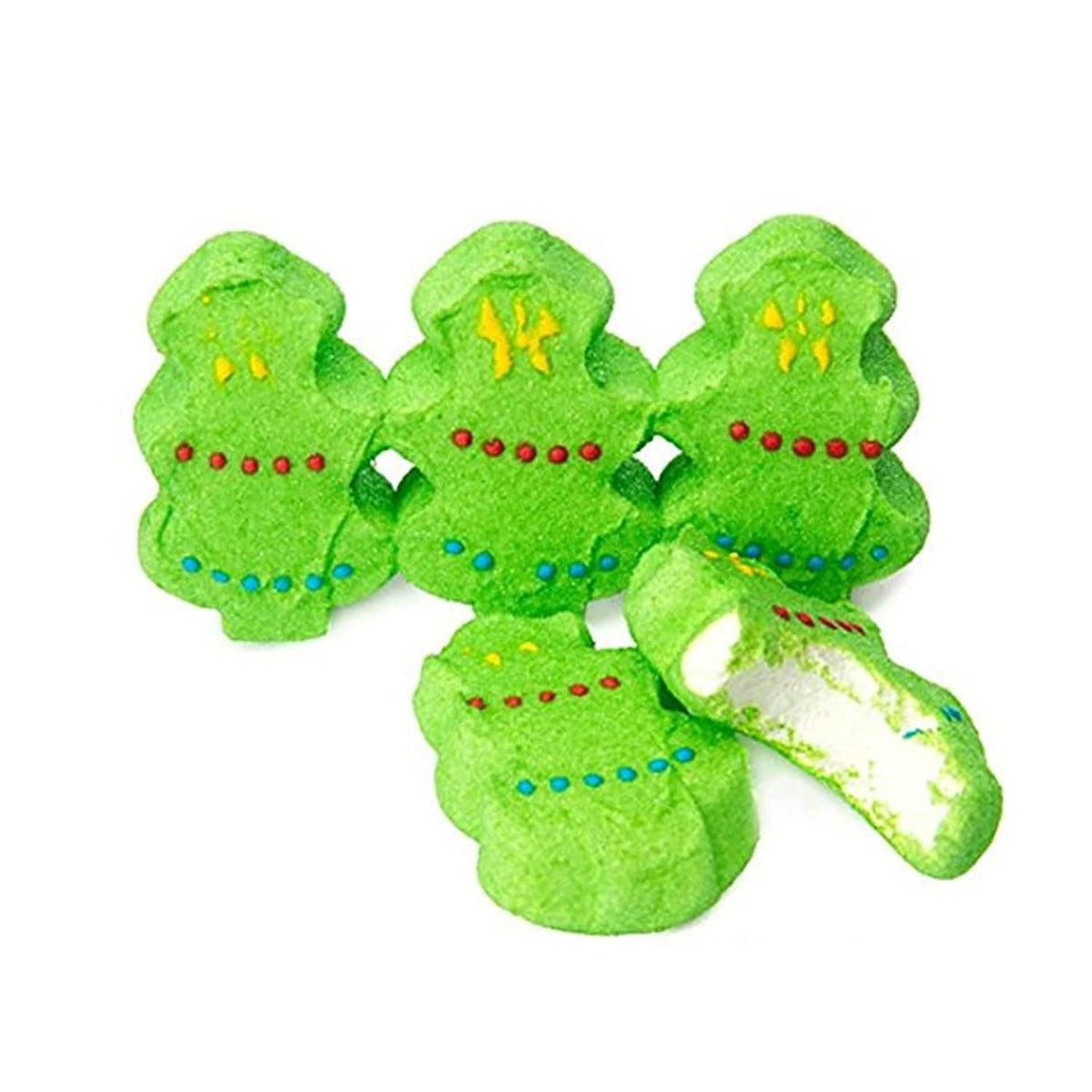 Needzo Marshmallow Christmas Candy, Sugar Coated Character Shaped Marshmallows, Stocking Stuffers for Peep Lovers (Pack of 5) 30 Pieces