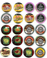 20 Cup Flavored DECAF Coffee Sampler! 15 Different Flavored DECAF Only Coffee Single Serve Cups....Oatmeal cookie Decaf....Caramel Creme Decaf + more