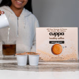 Cuppa Medium Roast Mushroom Coffee Pods with Adaptogens & Superfoods - Lion’s Mane, Ashwagandha & Cordyceps, Adaptogens + MCT to support natural