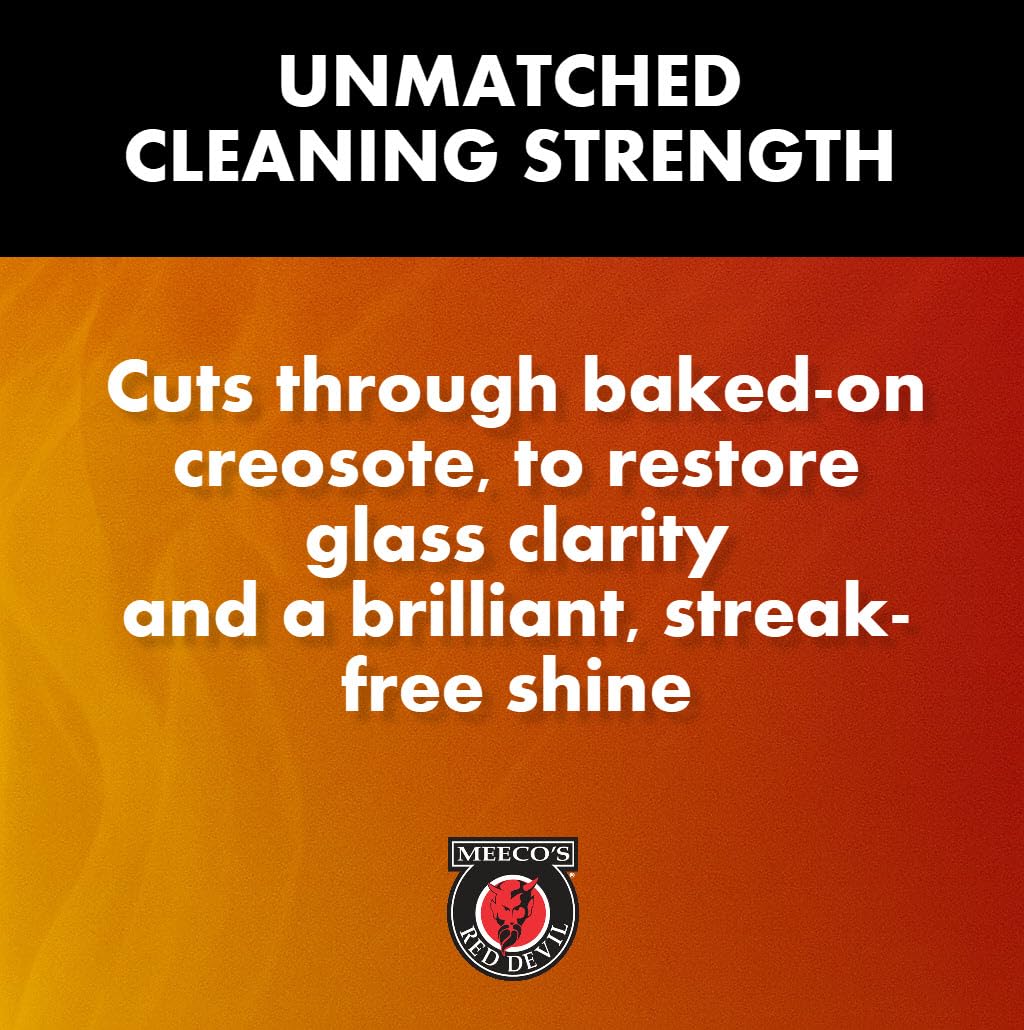 MEECO'S RED DEVIL 701 Wood Stove Glass Cleaner - Removes Creosote, Soot & Smoke from Wood, Pellet, Coal Stoves & Fireplace Inserts (2 Pack, 16 fl oz