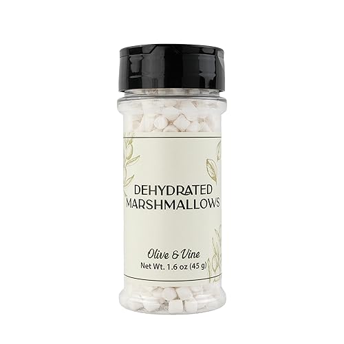 Olive & Vine Dehydrated Marshmallow, Sweet Flavor, For Hot Cocoa & Baking, Rich Tradition, Authentic Taste, For Global Recipes (1.6 Ounce)