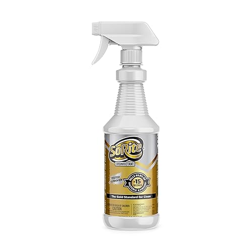 SoRite Disinfectant Spray - Multi Surface Cleaner, Antibacterial House Cleaning Supplies, Bathroom and Kitchen, Household Essentials, Sanitizer