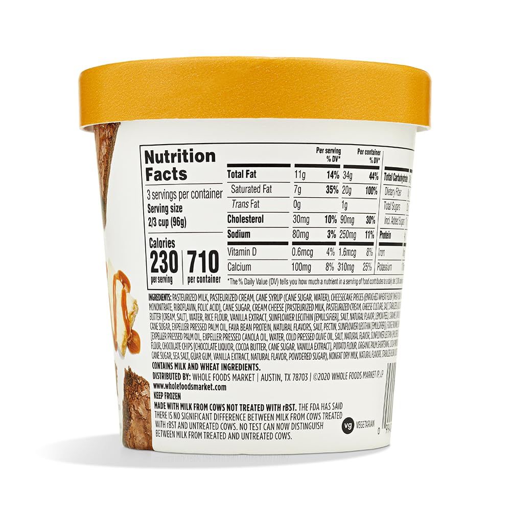 365 by Whole Foods Market Cheesecake, Brownie & Caramel Ice Cream, 1 PT