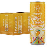 Happie Fungi Fusion Mango - Sparkling Mushroom Drink with Lion's Mane (900mg), Cordyceps (700mg) & Red Reishi (400mg) - Plant-Based Nootropic, 40