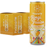 Happie Fungi Fusion Mango - Sparkling Mushroom Drink with Lion's Mane (900mg), Cordyceps (700mg) & Red Reishi (400mg) - Plant-Based Nootropic, 40