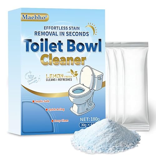 Maebho Toilet Cleaner - Toilet Bowl Cleaner Powder, Self Activating Powder for Toilets Bowls Cleaning, Powerful Foaming,Deep Cleaning,Eliminates Odors