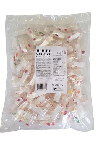 Golden Bonbon Italian Jujube Nougat Candy, Soft and Chewy With Fruity Jelly Beans Original Recipe (2.2 Lb, Original)