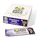 Organic Real Food Bar (Blueberry Hemp) Non-GMO, Gluten Free, Vegan, Nutrition Bars, Energy Bars, Super Food Simple Ingredients, Best Tasting, Healthy
