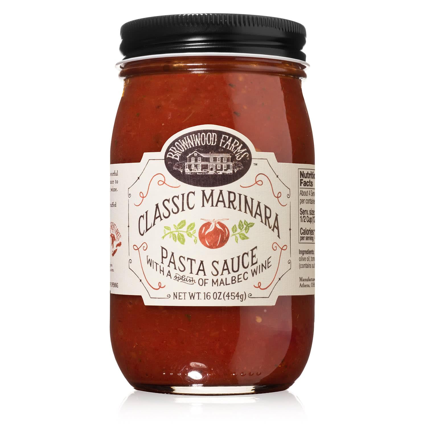 Brownwood Farms Classic Marinara Pasta Sauce, 16 Ounces