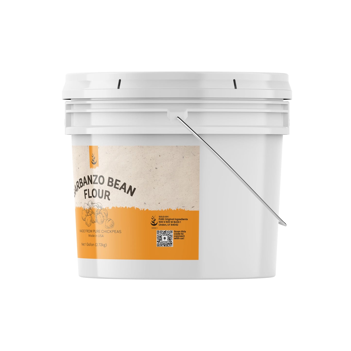 Pure Original Ingredients Garbanzo Bean Flour (1 Gallon) Gluten Free Chickpea Flour, Non-GMO & Pure