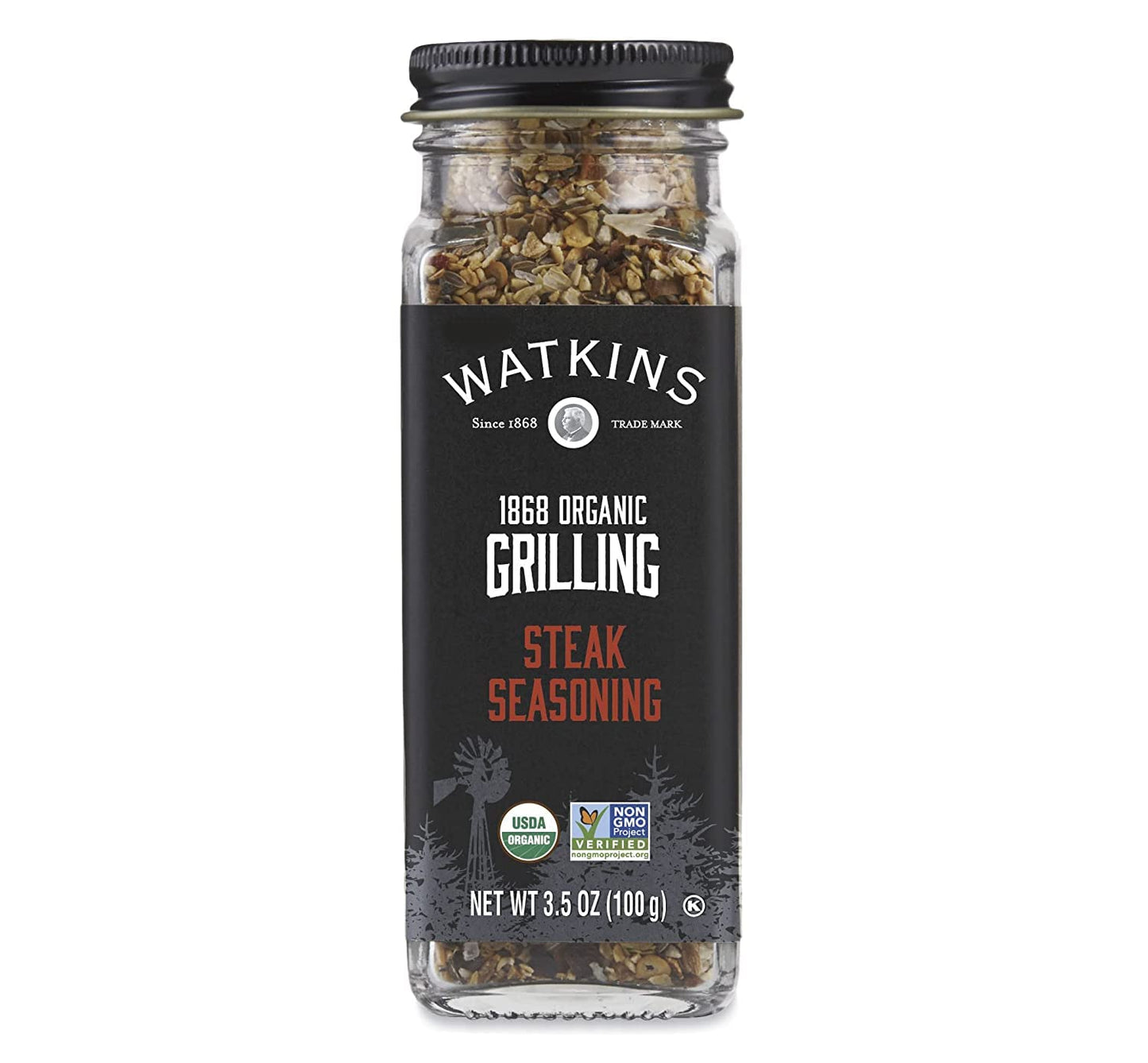 Watkins 1868 Organic Grilling Steak Seasoning, 3.5oz (Pack of 1)